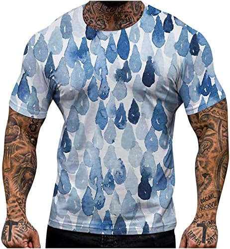 Muške kratke rukave majice Tops Cool Tie-dye štampani o-izrez Sport Casual Shirts Tees Duks pulover bluza