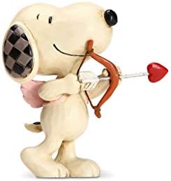 Enesco kikiriki od Jim Shore Snoopy Cupid Love Minijaturna figurica, 3 inča, višebojna | Ručno oslikan