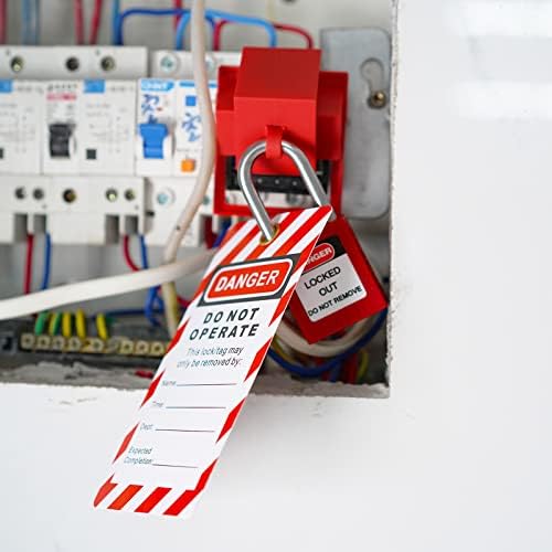 Boviisky 5 crvena, označena podjednako, 1 tasteri po bravi, OSHA Kompatibilni zaključani tagout Locks