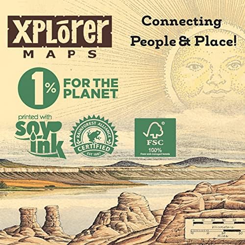 Xplorer Maps unutrašnja mapa prolaza Aljaske najlonska torbica sa ručkama - torba za višekratnu upotrebu, ekološka torba za kupovinu, periva, 18 široka i 25 visoka