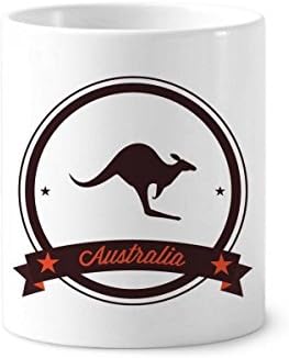 Australija Flavor Kenguroo Emblem ilustracija četkica za zube HOLDER MUG KERAMIČNA ŠTAMPA Olovka