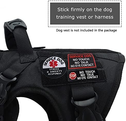 Servisne oznake pasa, radeći za njen / stresni i anksiozni odgovor zakrpa za patch sa kukom i petljom za obuku prsluka i opremu