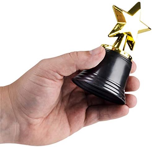 Bedwina Star Trophy Awards-paket od 12 rasutih - 4,5 inča, Zlatni nagradni trofeji za dječje zabave, rekviziti,