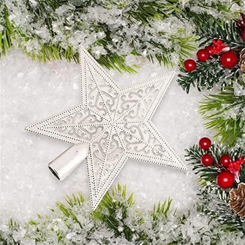 Božićno ornament staklo 5,9 inča staklo od staze staze zlato zlatno božićno ukrašavanje blistavo drvo-gornja