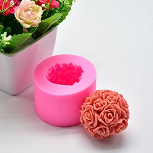 Višestruki stilovi ružičasti cvjetni kuglica Silikonska kalupa mekana gips aromaterapija SIZANA SOAP ICE