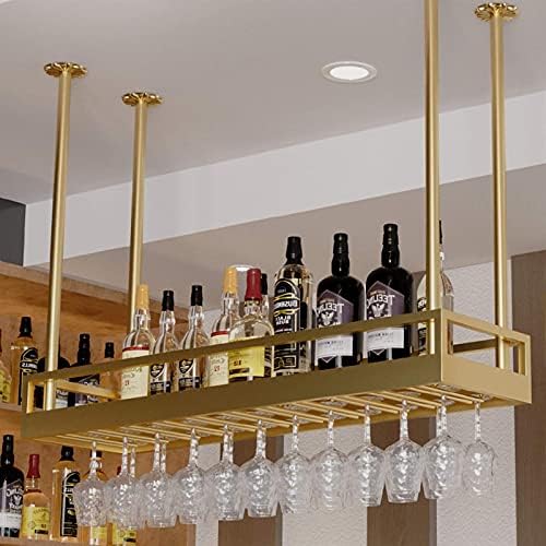 Bkgdo vinski nosači, stropni stropni stalak za vino viseći vinski stakleni nosač staklenika, za barove