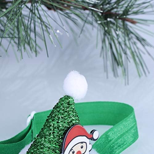 Amosfun Cappy Trake 2pcs Božićne trake za pse konusne kašike Elastične šećere sa dekoratima Santa Claus Božićni kostim dodaci za pseće mačke mačke mačene HOOEY HATS
