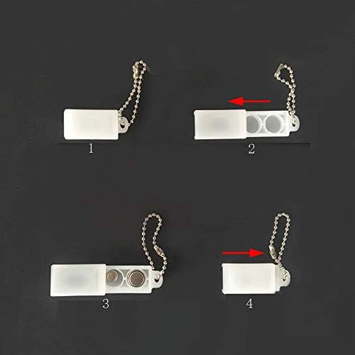 10 komada slušni aparat za slušanje slušalica pojačala za pohranu baterije za pohranu baterija dugmetačica za pohranu kućišta plastična kutija za bateriju Caddy Caddy s privjeskom sa ključem, bijela