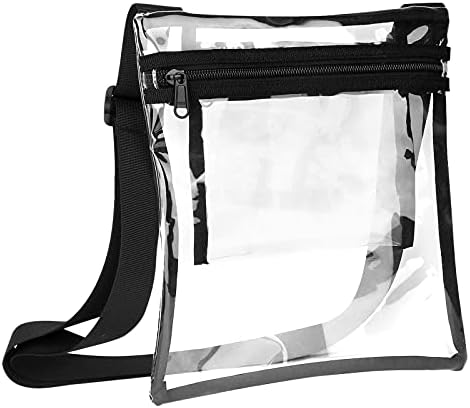 Torba za dizanje tegova Clear Cross-Body Inside Pocket odobrena traka Podesiva Stadionska torbica