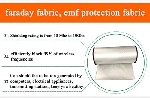 Kfjzgzz EMF RFID zaštita blokiranje tkanine širine 110cm Zaštita od zračenja Provodna tkanina, uključujući nikl bakrene blokiranje WiFi mobitela elektronički podaci