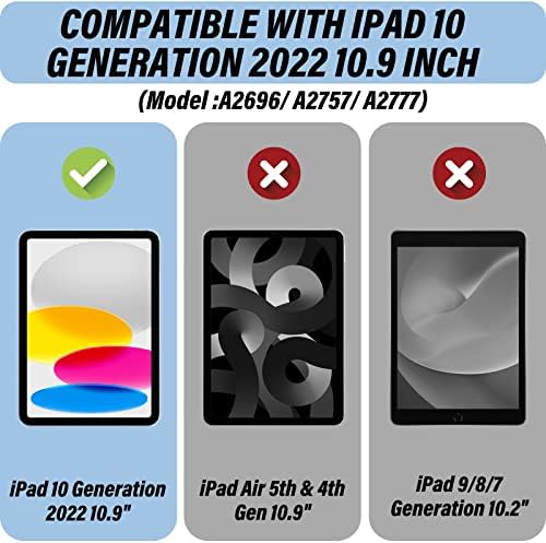 Deokke Kompatibilan je s IPAD-om za proizvodnju 10. iPad 10,9 inčni kućišta sa držačem olovke i mekom TPU