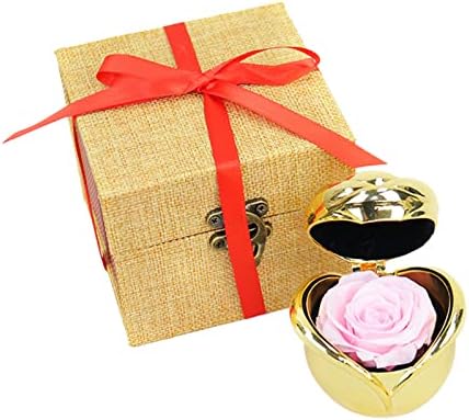 Staklena Pahuljica Ornament Vječni Život Cvjetna Kutija Za Nakit Metalna Jednostruka Dekoracija Ruža
