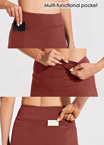 Willit Women's 19 Skort suknja Tenis Golf Athletic Suknja Dužina koljena Ležerna Skort sa džepovima