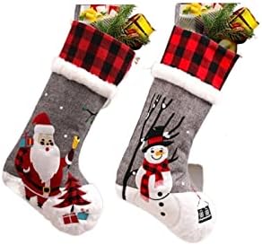 Kaiwu Božićna čarapa Božićna čarapa Viseći čarape Xmas Lik za obiteljski božićni odmor Dekoracija za
