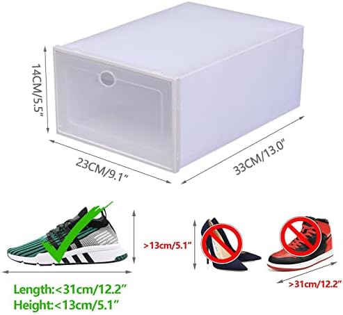 Lokoshina 24pcs Kutija za cipele Lokoshina Organizatori i skladištenje obuće Organizator obuća za cipele plastični