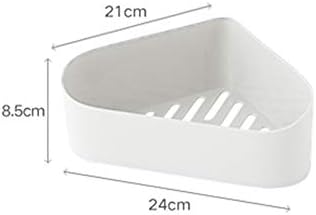 FansiPro kupatilo za kupatilo Triangularno skladištenje Držač polica Organizator NO PUNCHING, 24 * 21 * 8,5 cm, bijelo