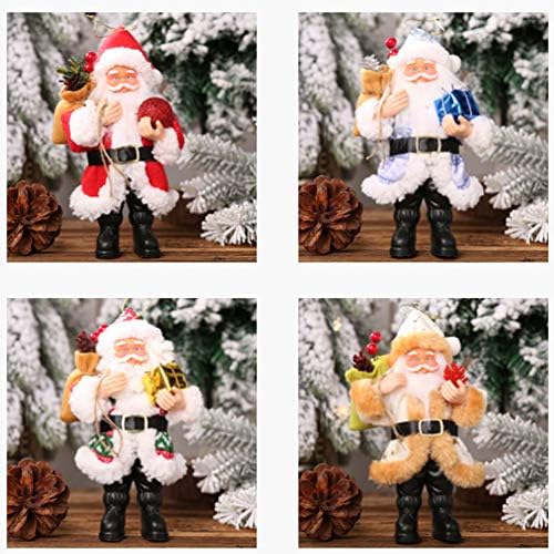 AMOSFUN Santa Claus Figurine Resin Craft Santa Claus Poklon za dečiji dekorativni ukras Zatvoreni na otvorenom Božićni stablo oprema