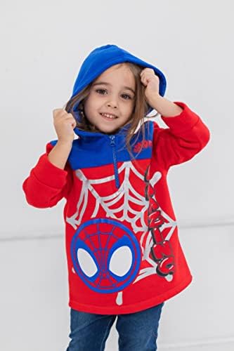 Marvel Spidey i njegovi neverovatni prijatelji Ghost-Spider Miles Morales Spider-Man Fleece Half Zip Hoodie Toddler to Little Kid