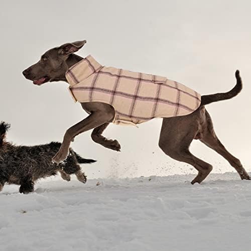 PLAJNI PISM PISM FLEECE, reverzibilna topla za pse, zimski pas za hladno vrijeme, jakna od pasa sa džepovima, džepovi za božićne kostim za malene srednjeg psa