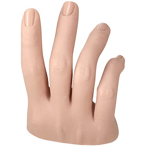 Silikonska Vježba ruka za akrilne nokte, praksa noktiju ruka lažna lažna manekenka za nokte Poluruka trening za nokte fleksibilna savitljiva ruka za nokte Art DIY, prstenasti displej