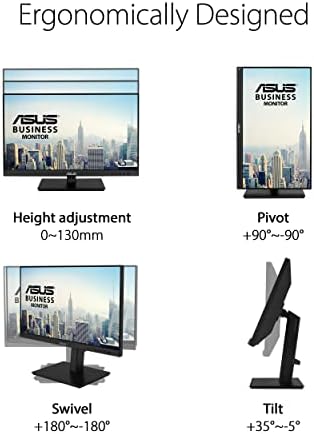 ASUS 24 1080p višestruki monitor - Full HD, IPS, 10-točak, IPS, njegu za oči, USB-C sa isporukom napajanja,