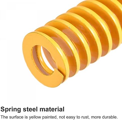 Uxcell 3D štampač dim proljeće, 16mm od 80mm dugačkih 2pcs spiralnog žigosanja lagano svjetlo kompresion plijesni die izvori za 3D štampač električni dio, žuti