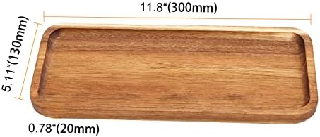 Seunmuk 3 pakovanje 12 x 5 x 0,78 inča drvena ploča, pravokutnik Prirodni čvrsti bagren posluživanje