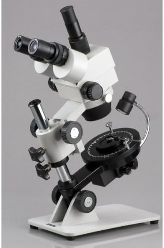 Amscope GM300TZ-5m Digitalni Trinokularni gemološki Stereo Zoom mikroskop, okulari WF10x i WF20x, uvećanje 3.5
