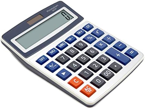 Offidix Basic Kalkulatori, solarni i baterija Dvostruki elektronski kalkulator Prijenosni veliki LCD displej kalkulator velikih brojeva Kalkulator radne površine