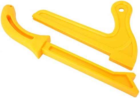 Fafeicy 2kom sigurnosni štap, žuta Plastika 2-u-1 Drvo testera Push Stick praktična sigurnost Push blok za obradu