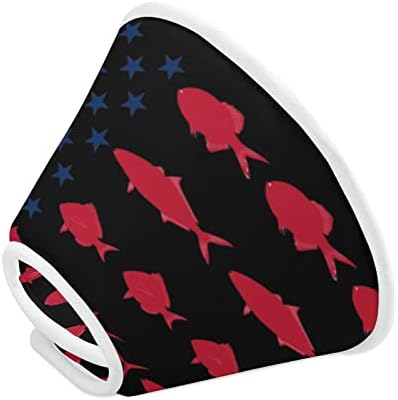 Američka zastava za ribolov Konusni ovratnik podesivi ovratnik za oporavak kućnih ljubimaca zaštitni ovratnik