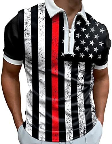 Muška američka zastava Polo Majice Patriotic 4. jula T-majice Ljeto Ležerne prilike 3D printova