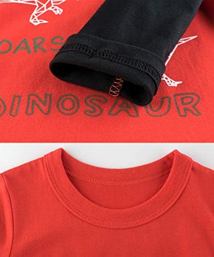 TODDLER Boys Pamuk Dinosaur majica 3 Pakovanje dugih rukava za 2-8 godina