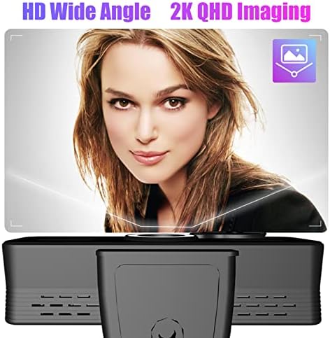 Buzhi Computer Camera, 1440p HD Webcam Web kamera sa Microfon USB PC web kamerom 120 stupnjeva širok ugao