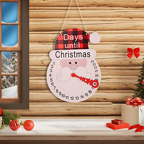 Božić dekoracije Checker šešir snjegović Pointer drveni kalendar odmor atmosfera privjesak