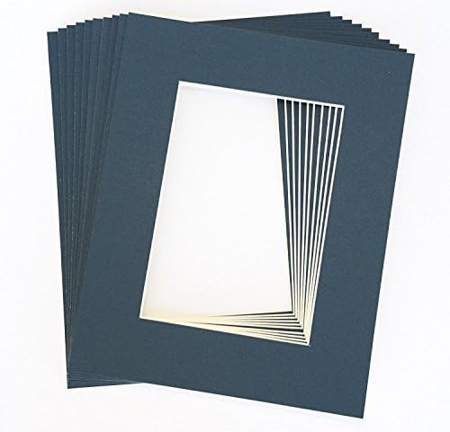 TopSeller100, paket od 10 Navy Blue 11x14 Mats Matting s bijelim jezgrenim oširom za 8x10 slike