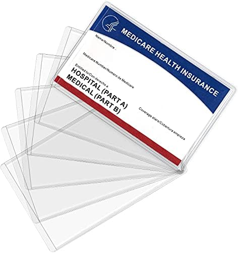 WBSZDS 10 pakovanje Novi Medicare držač kartica zaštitni rukavi, 10 Mil prozirni PVC vodootporni Medicare