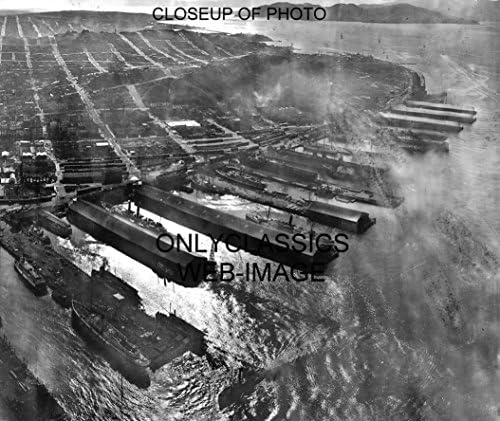 OnlyClassics 1906 razornog zemljotresa & vatra SAN Francisco CA panoramski 6x18 Foto brodova
