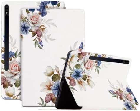 Izvrsna šarmantna cvijeta PU tablet futrola Folio stalak za postavku za Samsung Galaxy Tab S2 S7 S8 Plus FE A8 2021 A7 2020 A 10,1 10,5 E 9,6 inča Udobnu tanku školjku