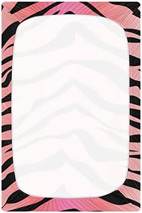 Alaza Tiger Zebra Stripe Listovi krevetića za životinje Opremljene bassinet list za dječake Djevojke