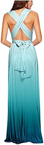 SUTWOEN ženske Maxi haljine modni gradijent formalne haljine seksi twist čvor bez leđa visokog