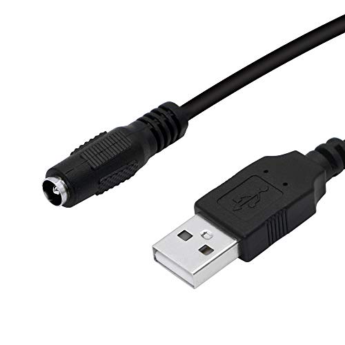 Sinloon 2 pakovanje USB-kabelom za napajanje 12 inča USB 2.0 A Tip muški do 5,5 x 2,1 mm Ženski DC 5V utični