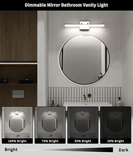 Moderno kupatilo Vanity Light 20 dugi hrom 7degobii 12w Led Vanity Light Fixtures sa mogućnošću zatamnjivanja