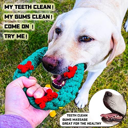 Noonoo Hana 5packs pamučni konopci zubne žvakanje i čišćenje zuba za štene za božićne kućne ljubimce poklon