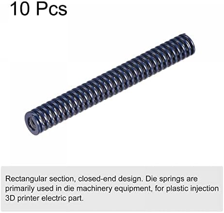 Uxcell 3D printer Die Spring, 10pcs 8mm od 65 mm dugačak spiralni žigosanje lakim opterećenjem koprezentatih