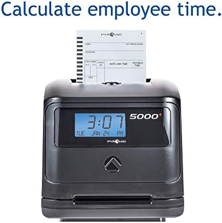 Pyramidni vremenski sustavi, model 5000 Automatsko ukupno sat vremena, obrađuje do 100 zaposlenih, napravljenih