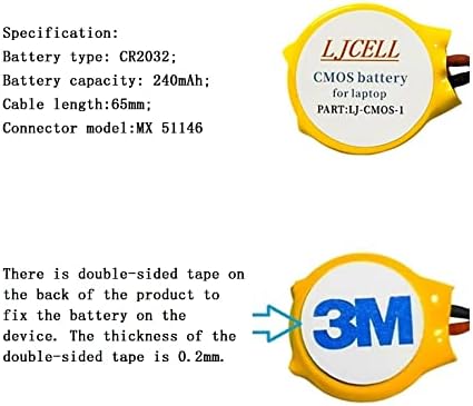 LJCell CMOS baterija za parni stroj za paru ALPHA R1 I5 I7 Desktop, popravite žutu svjetlost