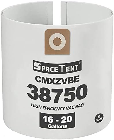 Spacetent 6 Pack 39970 Trgovina VAC vrećice za zanat 6 i 9 galona mokri / suhog vac, dio # 39970 cmxzvbe39970, torba za prašinu