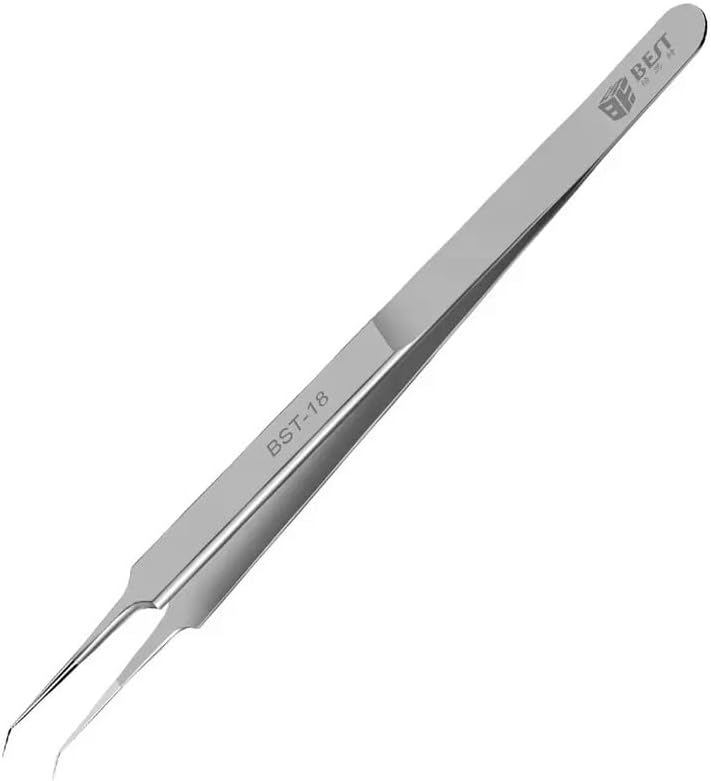ULTRA FINE pinceta nemagnetna pinceta zakrivljeni vrh visoke preciznosti nehrđajućeg čelika titan Legura ESD sigurno Micro lemljenja pinceta matična ploča posao za iPhone iPad Android & amp; bilo koji uređaj