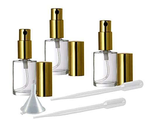 Parfem fini atomizer, okrugla staklena boca, Grand Parfums Gold Fini maglica 1/2 oz -15ml